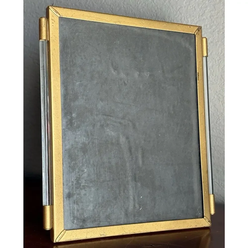 VtG Matson Hollywood Regency Gold Tone Lucite Side Column Picture Frame Art Deco
